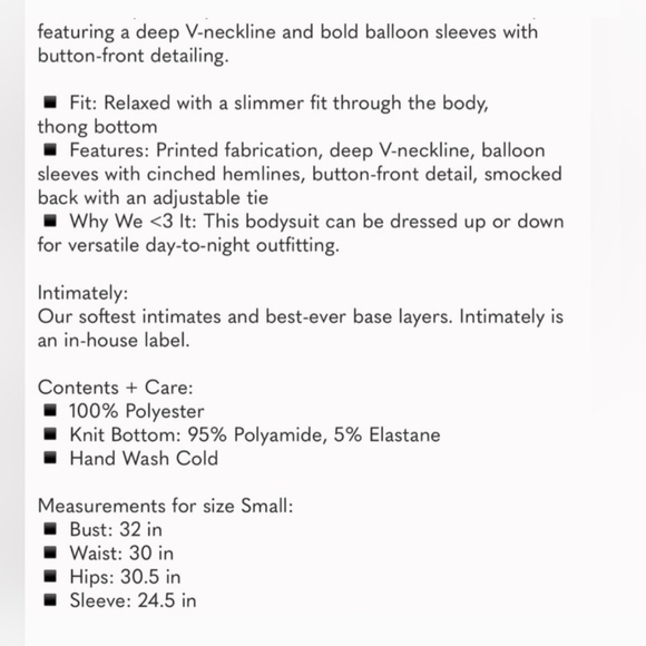 FP Wanderlust Jade Floral Thong Bodysuit W/Balloon Sleeves & Cinched Back - Picture 14 of 14